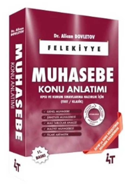 KPSS A Grubu Muhasebe Felekiyye Konu Anlatımı 11. Baskı 4T Yayınları Panda Fotokopi & Baskı Merkezi