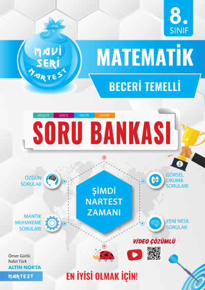 8. Sınıf Mavi Matematik Nar Tanesi Prestij Soru Bankası Nartest Yayınları