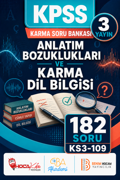 Anlatım Bozuklukları ve Karma Dil Bilgisi 3 Yayın 182 Soru (Benim Hocam - CBA - Hoca Kafası Yayınları) Panda Fotokopi & Baskı Merkezi