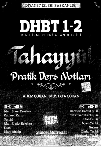 TAHAYYÜL PRATİK DERS NOTLARI DHBT 1-2 Panda Fotokopi & Baskı Merkezi