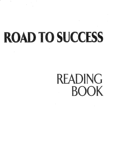 ROAD TO SUCCESS READING BOOK Panda Fotokopi & Baskı Merkezi