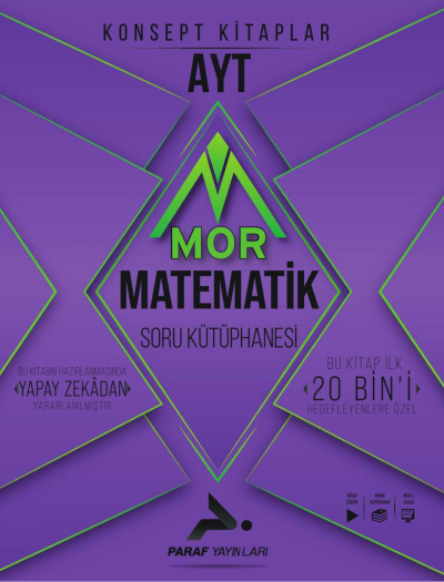 AYT Mor Matematik Soru Kütüphanesi Paraf Yayınları Panda Fotokopi & Baskı Merkezi