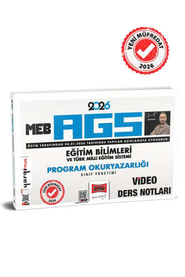 2026 MEB-AGS Eğitim Bilimleri ve Türk Milli Eğitim Sistemi Program Okuryazarlığı Sınıf Yönetimi Video Ders Notları Yargı Yayınları