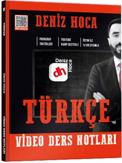 Deniz Hoca Tüm Sınavlar İçin Türkçe Video Ders Kitabı Kr Akademi Yayınları Panda Fotokopi & Baskı Merkezi