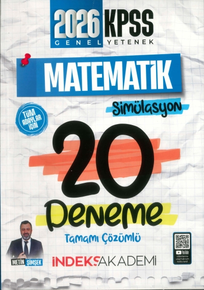 2026 KPSS Matematik Simülasyon 20 Deneme Çözümlü İndeks Akademi Yayıncılık Panda Fotokopi & Baskı Merkezi