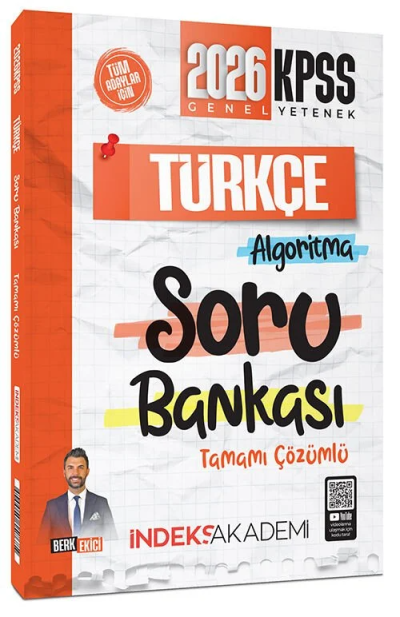 2026 KPSS Türkçe Algoritma Soru Bankası Çözümlü Berk Ekici İndeks Akademi Yayıncılık Panda Fotokopi & Baskı Merkezi