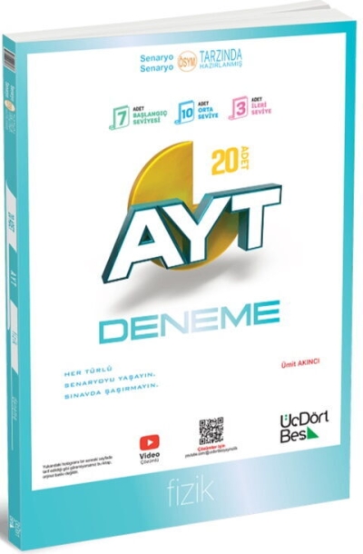 AYT 20 li Fizik Deneme Üç Dört Beş Yayınları Panda Fotokopi & Baskı Merkezi