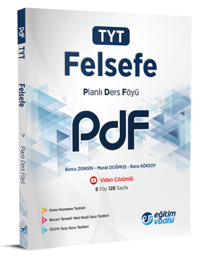 TYT Felsefe Planlı Ders Föyü PDF Eğitim Vadisi Yayınları