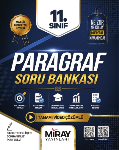 11. Sınıf Paragraf Maarif Modeli Soru Bankası Çözümlü Miray Yayınları Panda Fotokopi & Baskı Merkezi