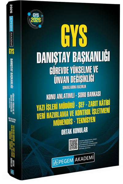 2026 GYS Danıştay Başkanlığı Ortak Konular Konu Anlatımlı Soru Bankası Pegem Akademi Panda Fotokopi & Baskı Merkezi