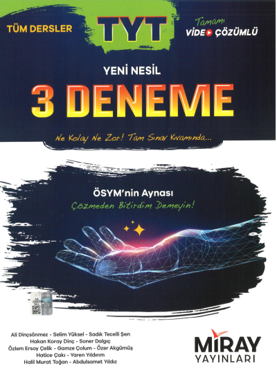TYT Tüm Dersler Yeni Nesil 3 Deneme Panda Fotokopi & Baskı Merkezi