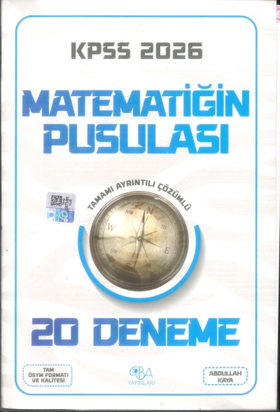 KPSS Matematik Matematiğin Pusulası 20 Deneme Çözümlü CBA Yayınları Panda Fotokopi & Baskı Merkezi