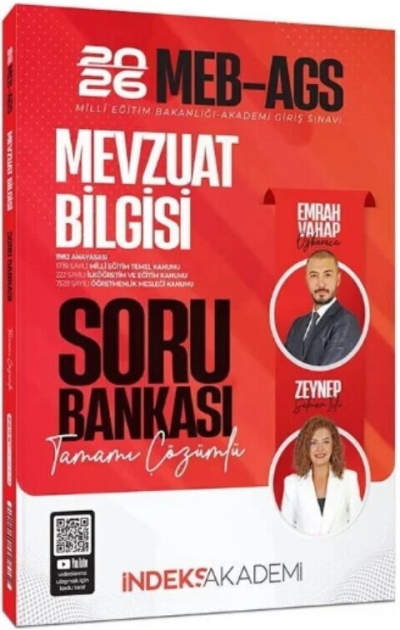 2026 MEB-AGS Mevzuat Bilgisi Soru Bankası Çözümlü İndeks Akademi Yayıncılık Panda Fotokopi & Baskı Merkezi