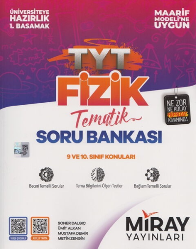 TYT Fizik Maarif Model Tematik Soru Bankası Miray Yayınları Panda Fotokopi & Baskı Merkezi