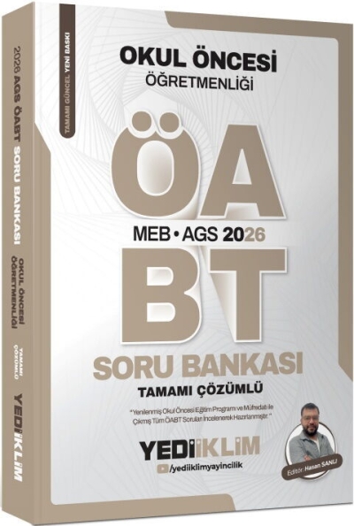MEB AGS ÖABT Okul Öncesi Öğretmenliği Soru Bankası Tamamı Çözümlü Yediiklim Yayınları Panda Fotokopi & Baskı Merkezi