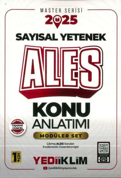 2025 ALES Modüler Set (SAYISAL YETENEK) Konu Anlatımı Yediiklim Yayınları Panda Fotokopi & Baskı Merkezi