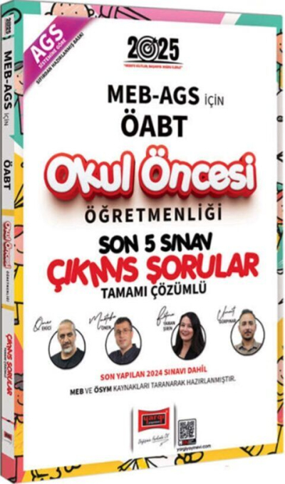 2025 MEB AGS ÖABT Okul Öncesi Öğretmenliği Son 5 Sınav Çıkmış Sorular Yargı Yayınları Panda Fotokopi & Baskı Merkezi
