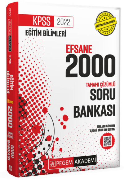 2022 KPSS Eğitim Bilimleri Efsane 2000 Tamamı Çözümlü Soru Bankası Panda Fotokopi & Baskı Merkezi