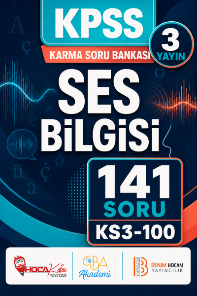 Ses Bilgisi 3 Yayın 141 Soru (Benim Hocam - CBA - Hoca Kafası Yayınları) Panda Fotokopi & Baskı Merkezi