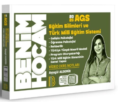 2026 AGS Eğitim Bilimleri ve Türk Milli Eğitim Sistemi Video Ders Notları AYŞEGÜL HOCA Benim Hocam Yayınları Panda Fotokopi & Baskı Merkezi
