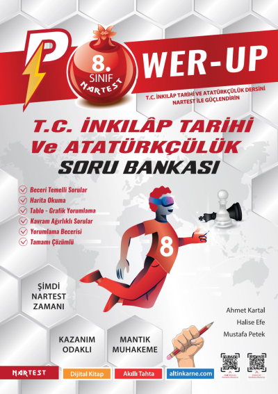 8. Sınıf Power-Up T.C. İnkilap Tarihi Ve Atatürkçülük Soru Bankası Nartest Yayınları Panda Fotokopi & Baskı Merkezi