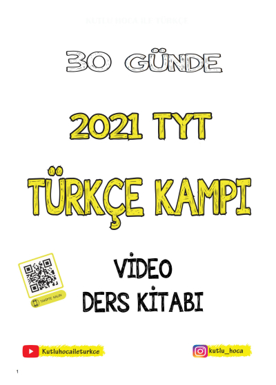 KUTLU HOCA 30 GÜNDE TÜRKÇE TYT KAMPI Panda Fotokopi & Baskı Merkezi