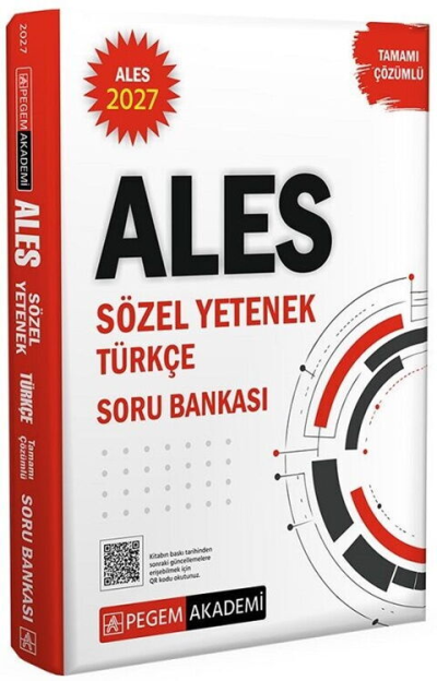 2027 ALES Sözel Yetenek Türkçe Tamamı Çözümlü Soru Bankası Pegem Akademi Yayıncılık Panda Fotokopi & Baskı Merkezi