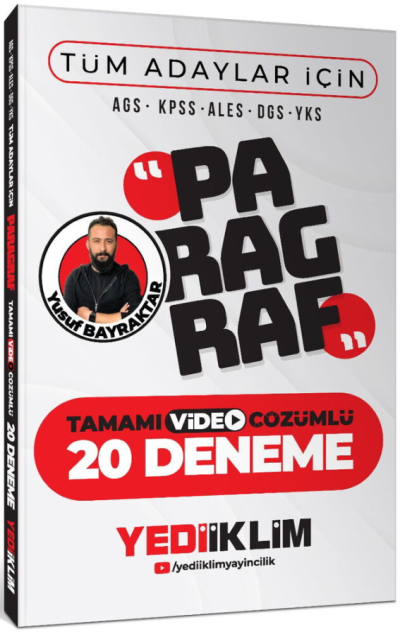 Tüm Adaylar İçin Paragraf Tamamı Video Çözümlü 20 Deneme Yediiklim Yayınları Panda Fotokopi & Baskı Merkezi
