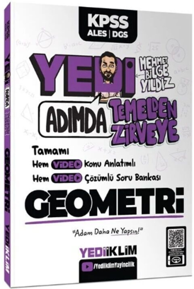 KPSS-ALES-DGS Yedi Adımda Temelden Zirveye Geometri Video Konu Anlatımlı Video Çözümlü Soru Bankası Yediiklim Yayınları Panda Fotokopi & Baskı Merkezi