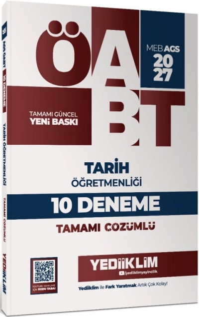MEB AGS ÖABT Tarih Öğretmenliği Tamamı Çözümlü 10 Deneme Yediiklim Yayınları Panda Fotokopi & Baskı Merkezi