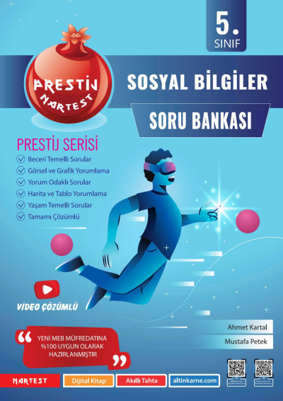 5. Sınıf Prestij Sosyal Bilgiler Soru Bankası Nartest Yayınevi Panda Fotokopi & Baskı Merkezi