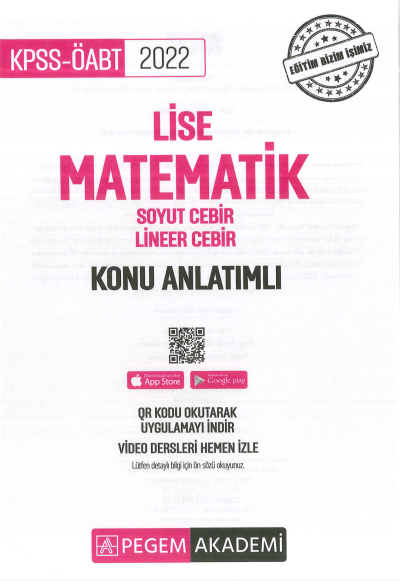 LİSE MATEMATİK SOYUT CEBİR- LİNEER CEBİR KONU ANLATIMLI Panda Fotokopi & Baskı Merkezi