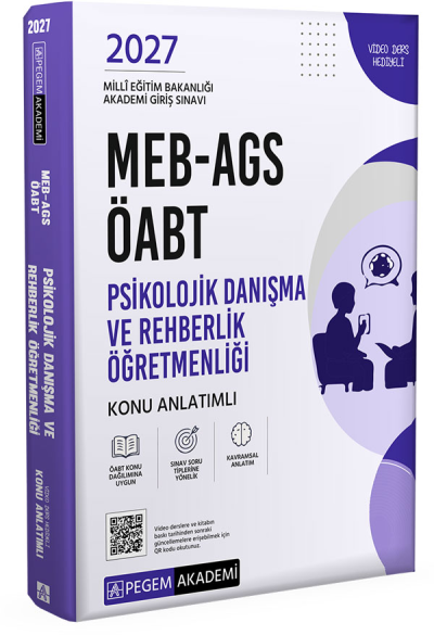 2027 ÖABT MEB AGS Psikolojik Danışma ve Rehber Öğretmenliği Konu Anlatımlı Pegem Akademi