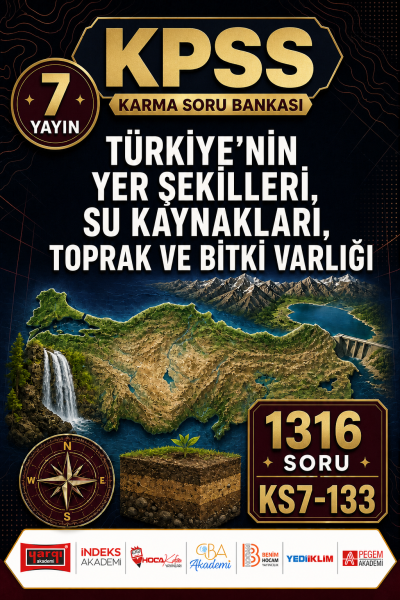 Türkiye’nin Yer Şekilleri, Su Kaynakları, Toprak ve Bitki Varlığı 7 Yayın 1316 Soru Panda Fotokopi & Baskı Merkezi