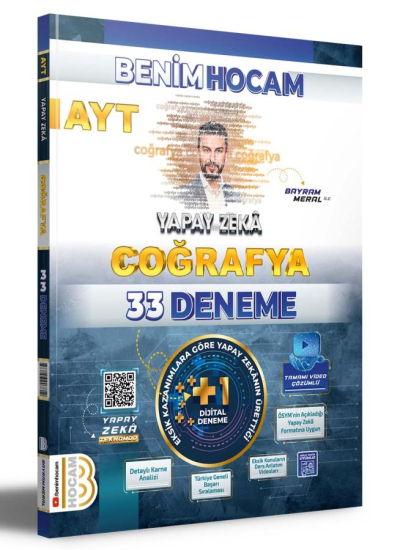 2025 AYT Yapay Zeka Coğrafya 33 Deneme Benim Hocam Yayınları Panda Fotokopi & Baskı Merkezi