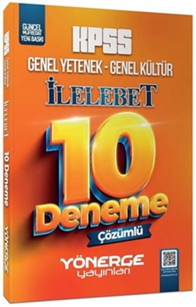 KPSS Genel Yetenek Genel Kültür İlelebet 10 Deneme Çözümlü Yönerge Yayınları Panda Fotokopi & Baskı Merkezi