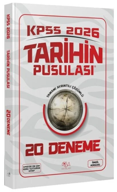 2026 KPSS Tarihin Pusulası 20 Deneme Çözümlü İsmail Adıgüzel CBA Yayınları Panda Fotokopi & Baskı Merkezi