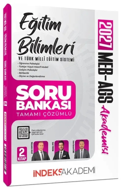 MEB-AGS Akademisi Eğitim Bilimleri ve Türk Milli Eğitim Sistemi Soru Bankası 2. Kitap Çözümlü İndeks Akademi Yayıncılık Panda Fotokopi & Baskı Merkezi