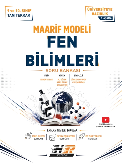 Maarif Modeli TYT Fen Bilimleri Soru bankası Fizik Kimya Biyoloji Hız ve Renk Yayınları Panda Fotokopi & Baskı Merkezi