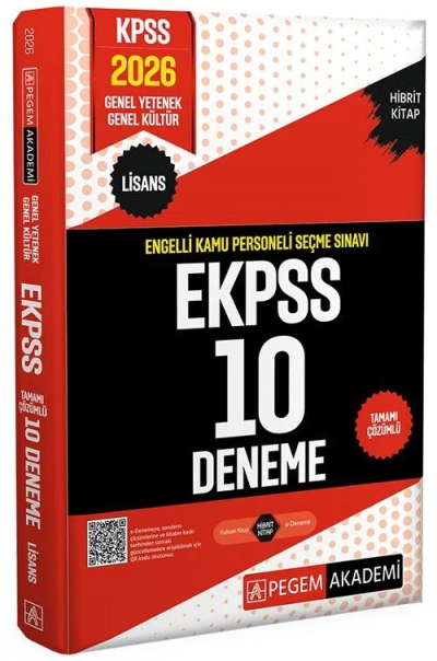 2026 E KPSS Engelli Kamu Personeli Seçme Sınavı Tamamı Çözümlü 10 Deneme Pegem Yayınları Panda Fotokopi & Baskı Merkezi