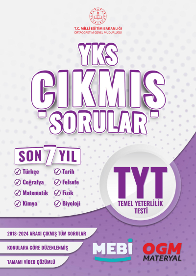 TYT Çıkmış Sorular 2018-2024 Son 7 YIL Mebi Panda Fotokopi & Baskı Merkezi