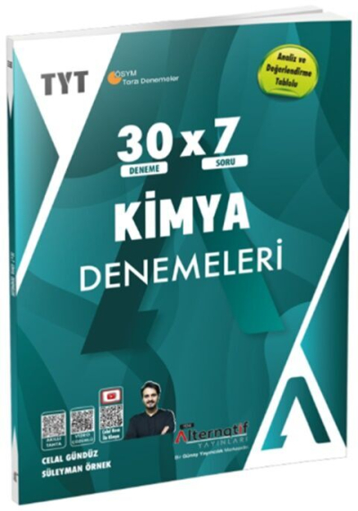 Alternatif Yayınları TYT Kimya 30 x 7 Branş Denemeleri Panda Fotokopi & Baskı Merkezi