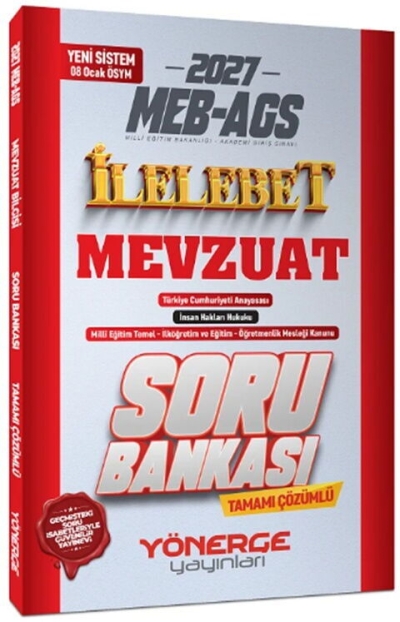 MEB AGS Mevzuat İlelebet Soru Bankası Yönerge Yayınları Panda Fotokopi & Baskı Merkezi