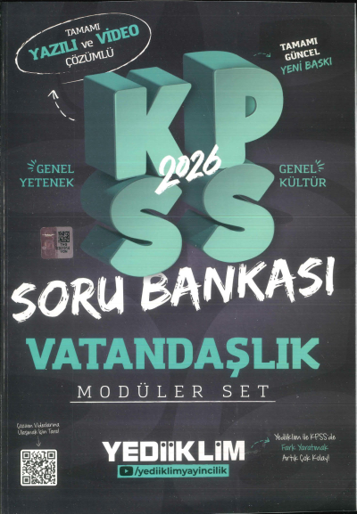 VATANDAŞLIK 2026 KPSS Genel Yetenek Genel Kültür Hem Yazılı Hem Video Çözümlü Soru Bankası Modüler Yediiklim Yayınları Panda Fotokopi & Baskı Merkezi