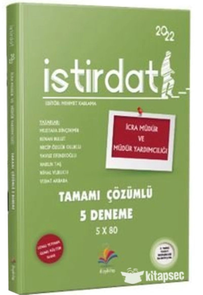 İSTİRDAT TAMAMI ÇÖZÜMLÜ 5 DENEME 5x80 Panda Fotokopi & Baskı Merkezi
