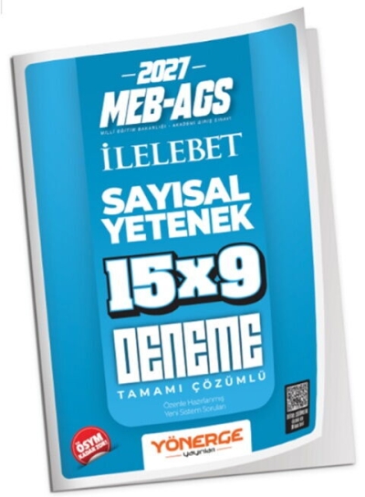 MEB-AGS Sayısal Yetenek İLELEBET 15x9 Deneme Çözümlü Yönerge Yayınları Panda Fotokopi & Baskı Merkezi
