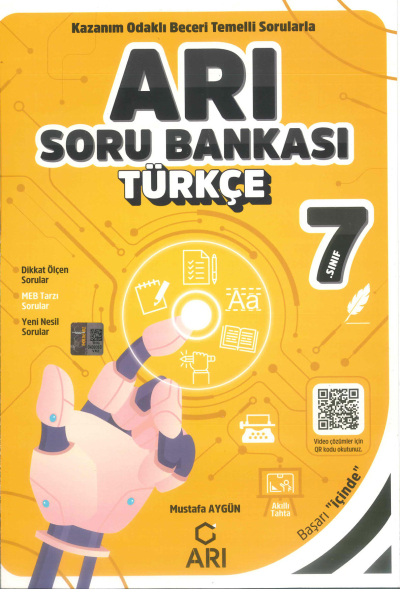 7. Sınıf Türkçe Arı Soru Bankası Arı Yayınları Panda Fotokopi & Baskı Merkezi