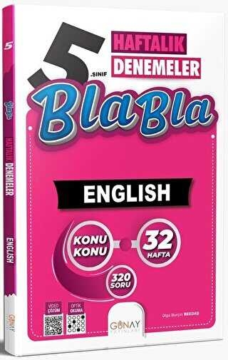 5.Sınıf 32 Haftalık Bla Bla İngilizce Denemeleri Günay Yayınları Panda Fotokopi & Baskı Merkezi