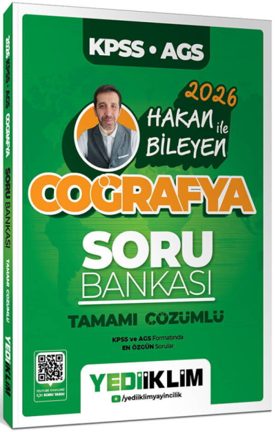 2026 KPSS AGS Coğrafya Tamamı Çözümlü Soru Bankası-Hakan Bileyen Yediiklim Yayınları Panda Fotokopi & Baskı Merkezi