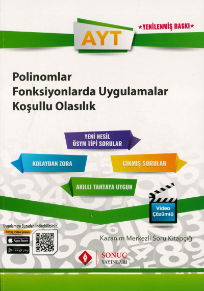 AYT POLİNOMLAR FONKSİYONLARDA UYGULAMALAR KOŞULLU OLASILIK SORU KİTAPÇIĞI Panda Fotokopi & Baskı Merkezi